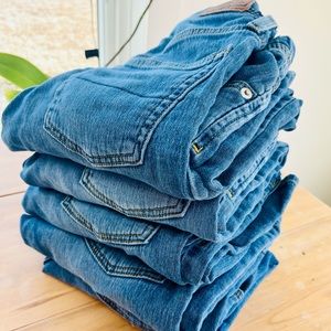 Boys Pull On Jeans Signature Gold Label Levi Strauss. 5 Pairs. Size 10 Regular